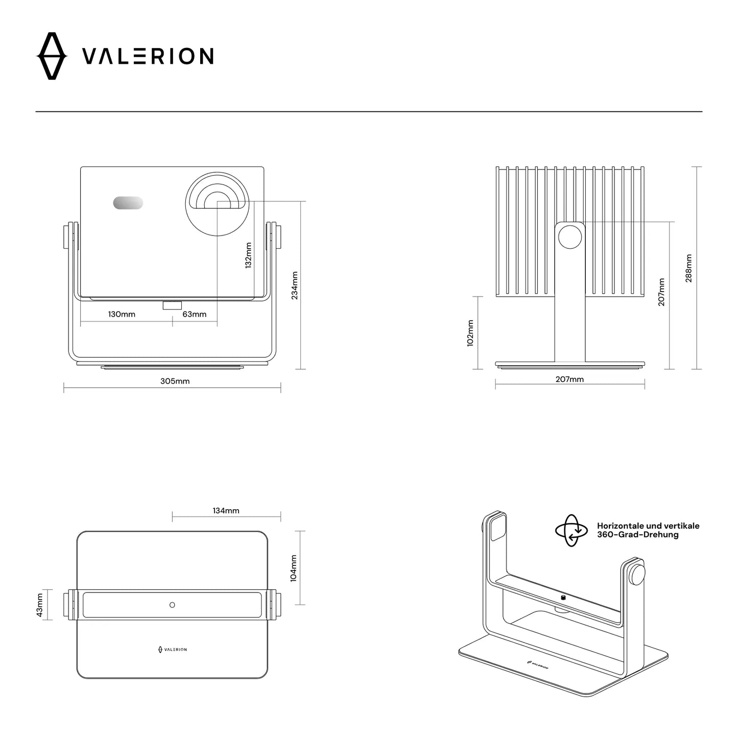 Valerion Support de bureau pour stabilisateur