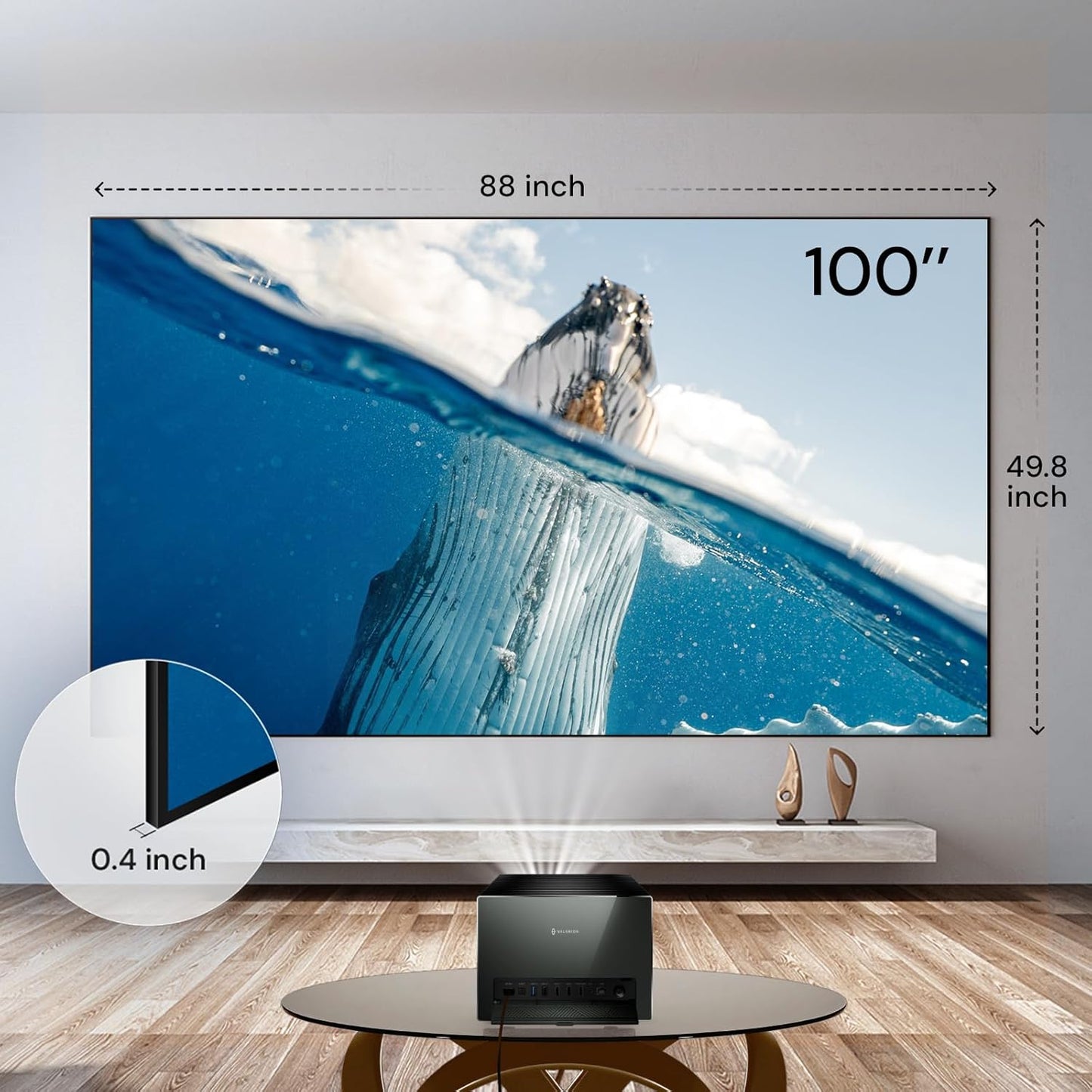 Écran Valerion Fresnel Anti-lumière ambiante 100"/120"