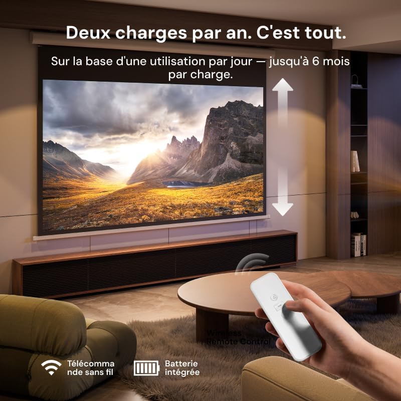 VisionMaster Pro2 + Support + Écran Motorisé Déroulant 120"