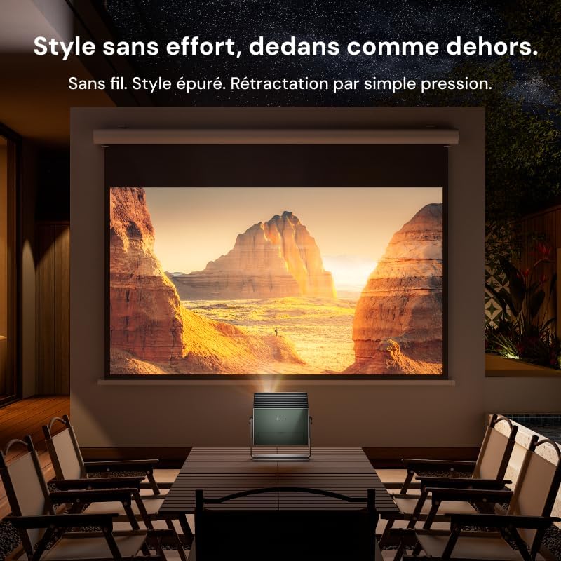 VisionMaster Pro2 + Support + Écran Motorisé Déroulant 120"