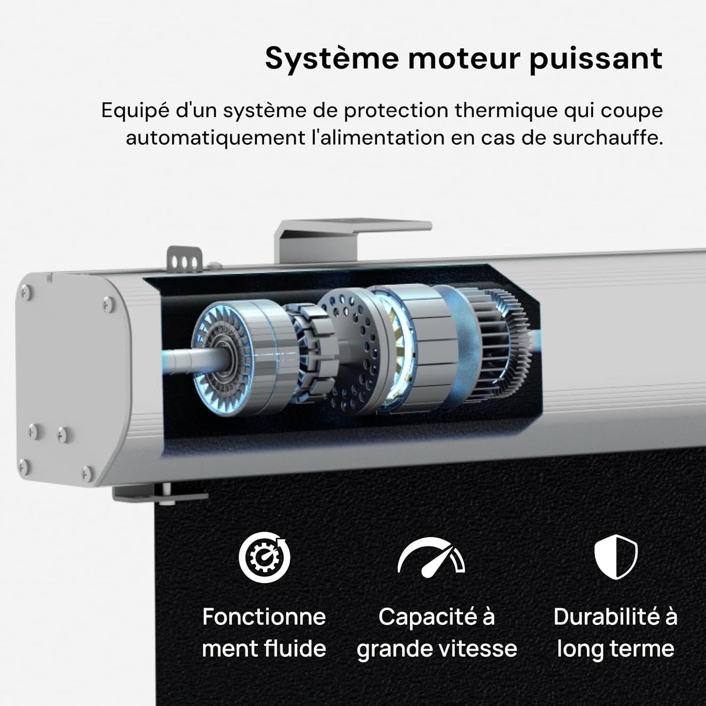 VisionMaster Max + Support + Écran Motorisé Déroulant 120" + Lunettes 3D Gratuits (2 paires)