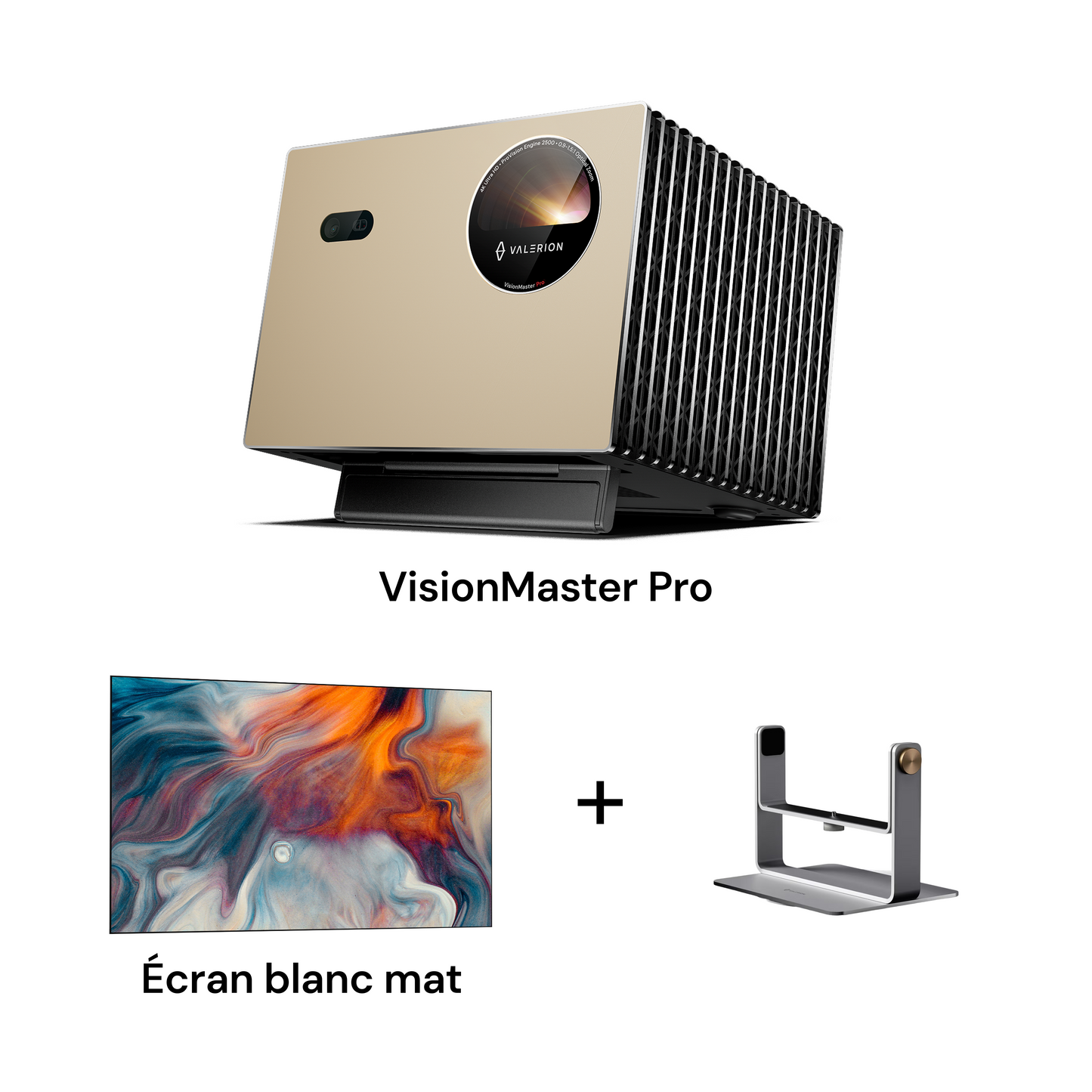 VisionMaster Pro + Écran blanc mat & Support
