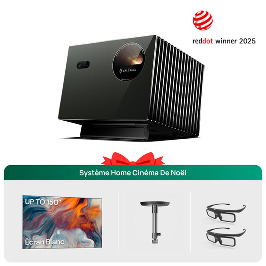 VisionMaster Pro2 + Écran blanc mat & Support plafond & Lunettes 3D(FR)