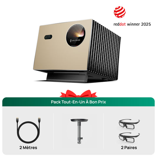 VisionMaster Pro + Support + Lunettes 3D (2 paires) + HDMI