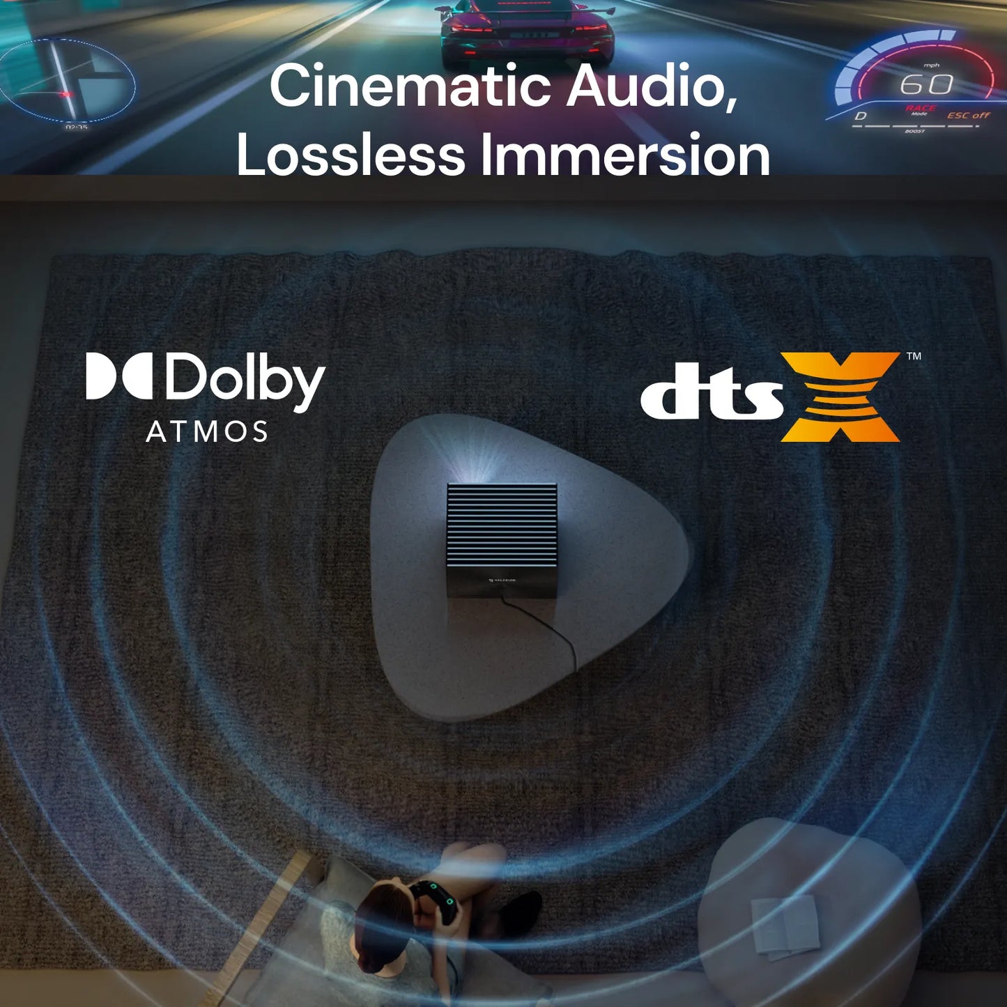 StreamMaster Plus2 + Écran motorisé déroulant Valerion