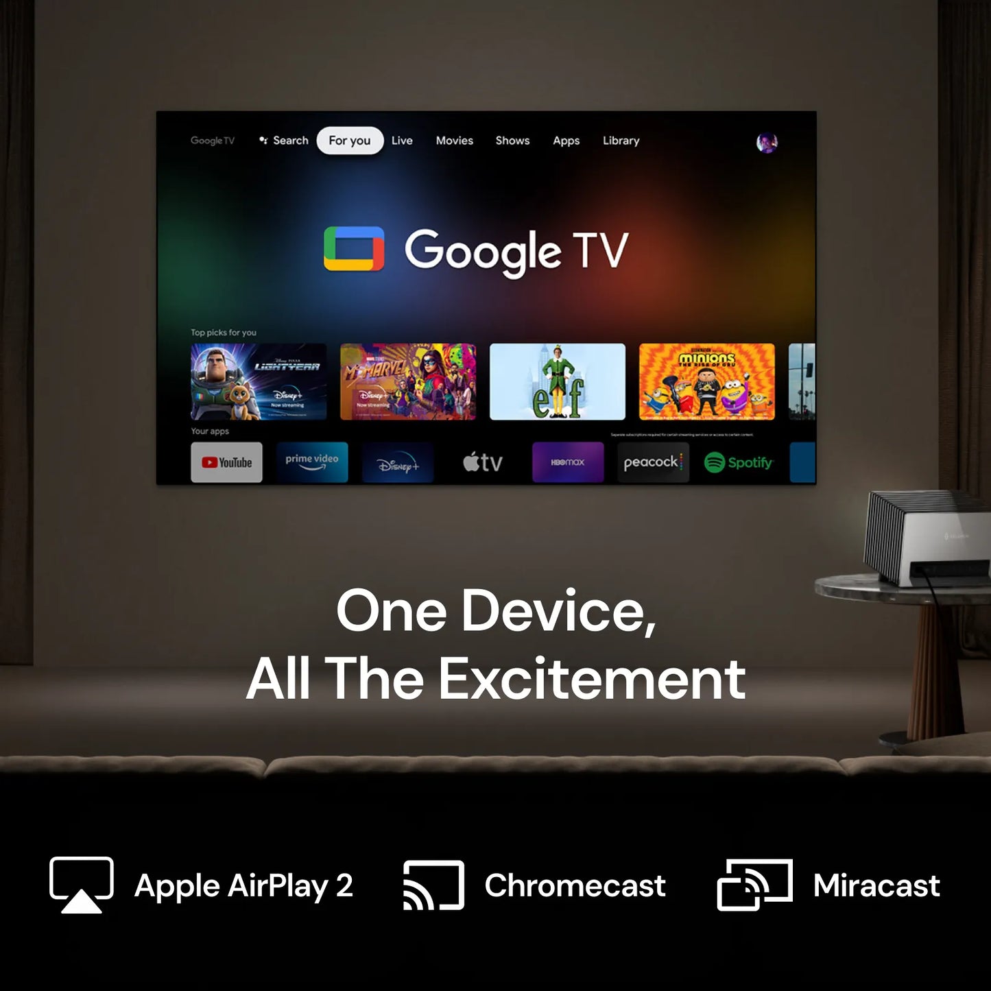 StreamMaster Plus2 + Écran motorisé déroulant Valerion