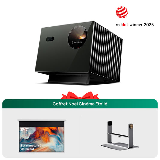 VisionMaster Pro2 + Support + Écran motorisé déroulant 120"