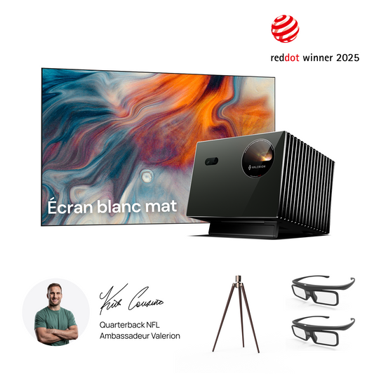 VisionMaster Pro2 + Écran blanc mat & Trépied & Lunettes 3D (FR)