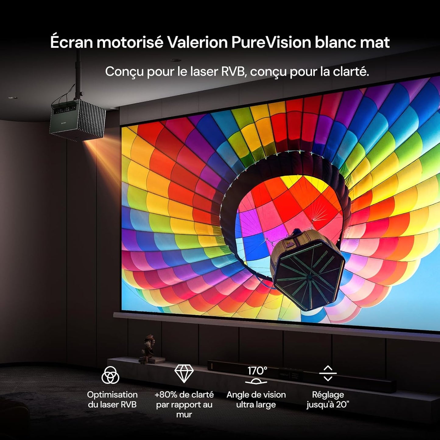 AWOL Valerion Max + Écran motorisé PureVision